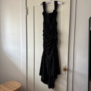 House Of CB Cesca Black Floral Maxi Dress Size S